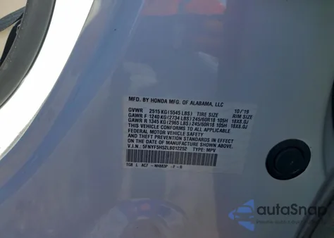 2020 Honda Pilot Exl from USA, damaged, VIN 5FNYF5H52LB012252